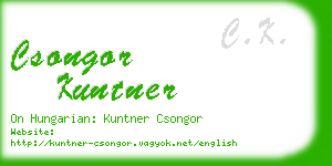 csongor kuntner business card